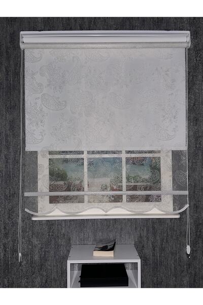 Genel Markalar Şal Desen Yeni Sezon Çiftli Mekanizma Stor Tül Ve Güneşlik