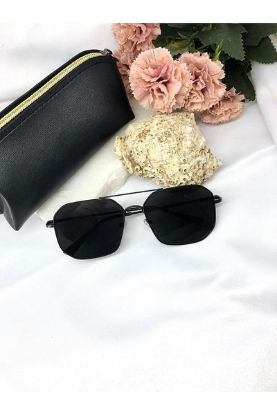 Di Caprio Lere Geometric Black Men's Sunglasses