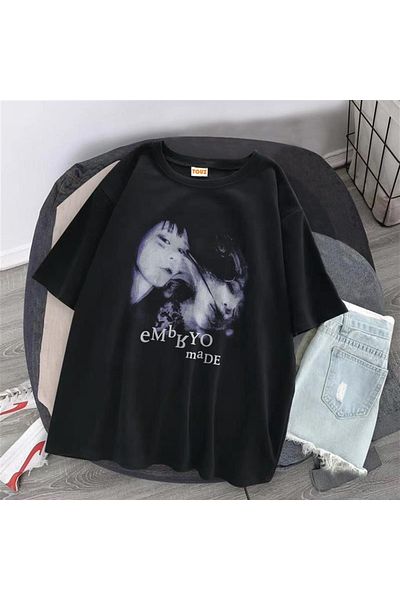 Touz Μπλουζάκι Hakatumoda Embryo Made Black Unisex Oversize