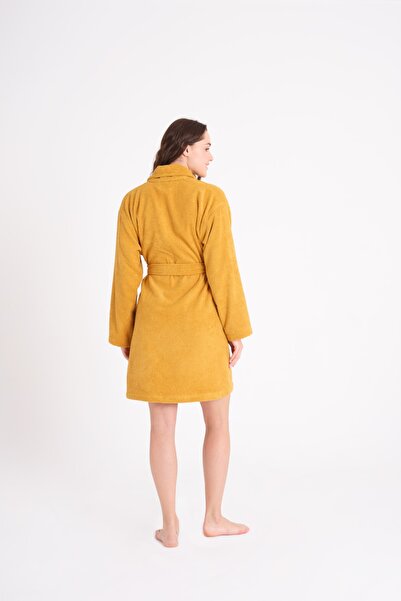 Karaca Home Barcelona Mustard Slim 100% Cotton Bathrobe S/M