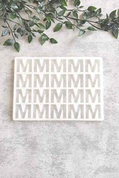 By Shesel Epoksi Silikon Kalıbı M Harf Anahtarlık 20'li Set Reçine Epoksi Silikon Kalıp