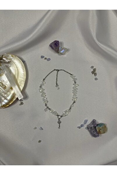 Lullaby Opal Taş Fairycore Y2k Goth Hediyelik Tasarım Doğal Taş Kolye