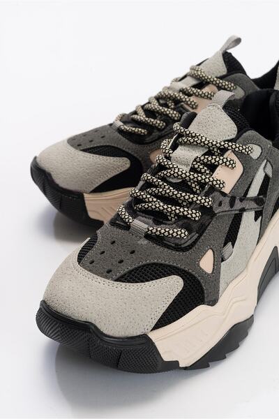 LuviShoes Lecce Buz-siyah Kadın Spor Ayakkabı