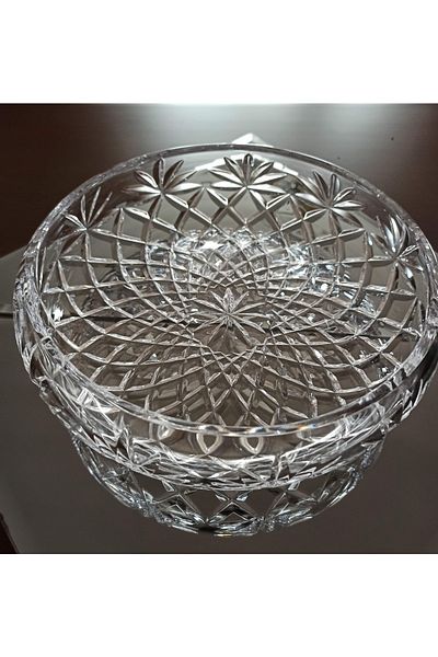 dekorasyon garajı وعاء سلطة زجاجي قطع كريستال 26 سم