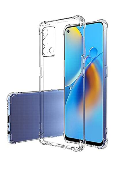 CaseArt Oppo A74 Uyumlu Kapak Kamera Korumalı Şeffaf Airbag Antishock Köşe Ko...