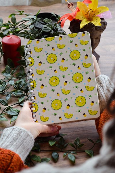 CoNotes Hard Cover Spiral Checked Notebook