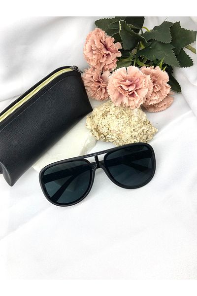 Di Caprio Taraz Damla Black Men's Sunglasses