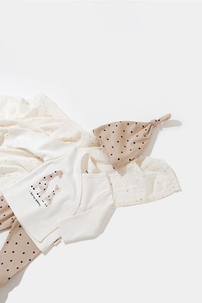 BabyCosy مجموعة من 5 قطع بنمط الزرافة العضوية