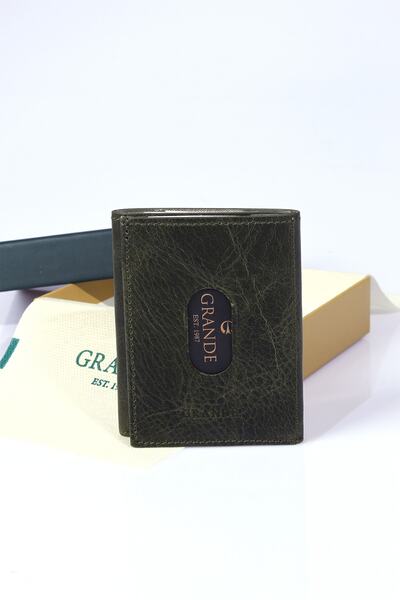Grande 724 Portofel pentru bărbați din piele naturală 100% cu compartiment pe...