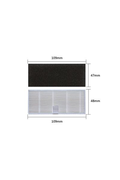 Nicetek 2 Pieces Viomi Alpha (S9) - Compatible Robot Vacuum and Hepa Filter Accessory