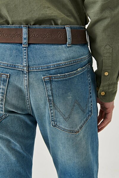 WRANGLER Texas Slim Fit Normal Bel Denim Esnek Jean Kot Pantolon W12s005410