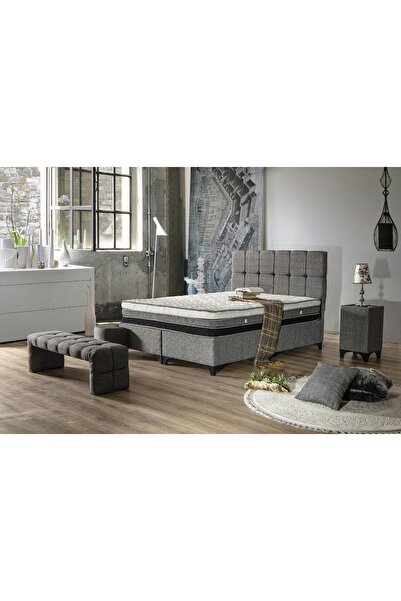 HAMMAK Tek/ Çift Kişilik Cube Baza + Başlık + Yatak