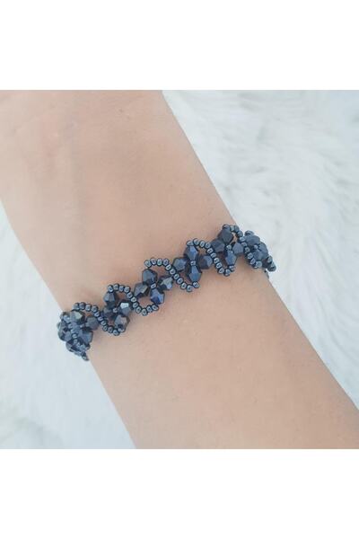 Handmade By HLY سوار مصنوع يدويًا من حجر الكريستال
