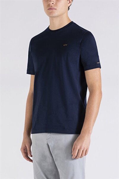 PAUL&SHARK Ανδρικό πλεκτό μπλουζάκι C.w. Βαμβάκι