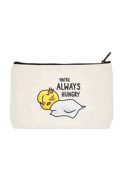 designedfy Clutch Stray Kids Felix You're Always Hungry Платнена чанта за гримове, молив, чанта