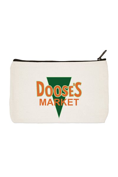designedfy Clutch Gilmore Girls Doose's Market Printed υφασμάτινη τσάντα μακιγιάζ, θήκη για στυλό, τσάντα χειρός