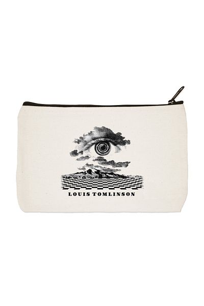 designedfy Clutch Louis Tomlinson Eye Printed υφασμάτινη τσάντα μακιγιάζ, θήκη για στυλό, τσάντα