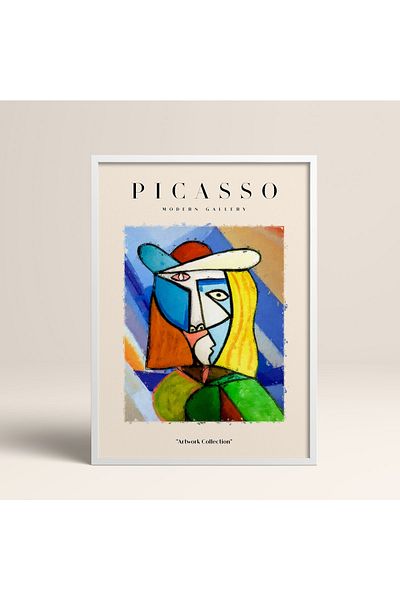 HOMEPACK Επιτραπέζιο έργο τέχνης Picasso Modern Gallery Abstract Artwork Collection με κορνίζα