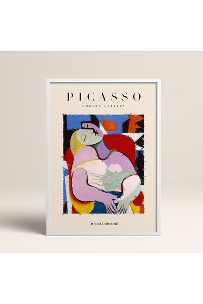 HOMEPACK Επιτραπέζιο έργο τέχνης Picasso Modern Gallery Abstract Artwork Collection με κορνίζα