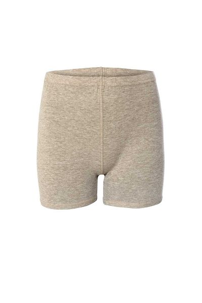 TOLIN Women's Cotton Biker Boy Beige Melange Short Tights 4271