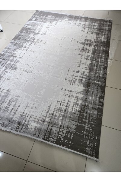 Koyunlu Halı Kemerhisar Ke001 Gri Modern Saçaklı Halı