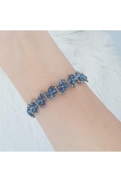 Handmade By HLY سوار مصنوع يدويًا من حجر الكريستال