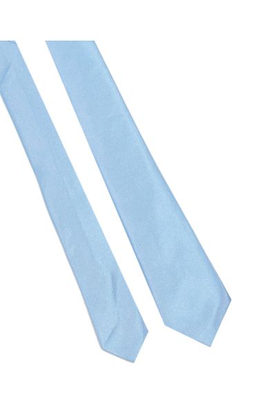 SIRRI Boy's Plain Satin Blue Tie and Handkerchief Set 03-14 Years Single Size 120x5cm