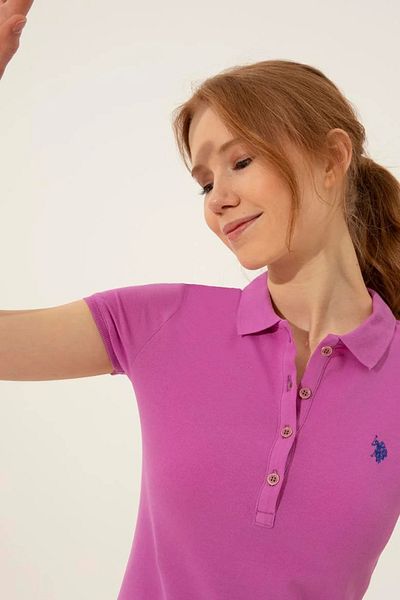 U.S. Polo Assn. Tricou cu gât polo de damă