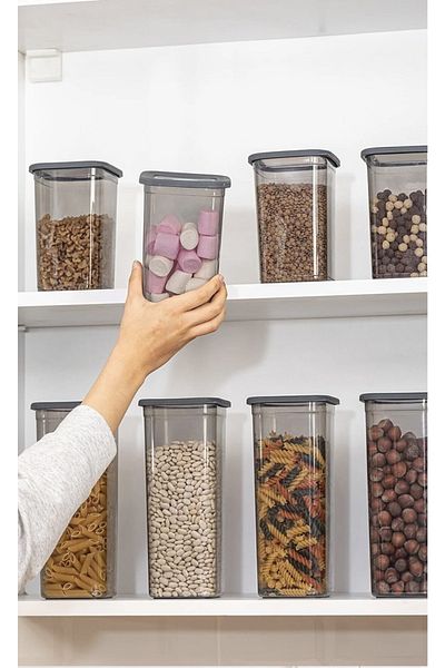 AHİR TİCARET Pulses-Spill Storage Container Set (4x 1900ml, 4x 1300ml, 4x 650ml) 12 Pieces
