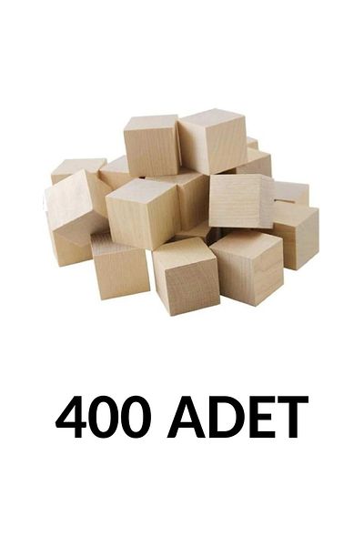Südor 400 Pieces Natural Wooden Cube Block 2 Cm Natural