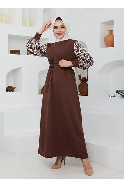 İPEK TUTUŞ Φόρεμα Hijab με μοτίβο Ζέβρα