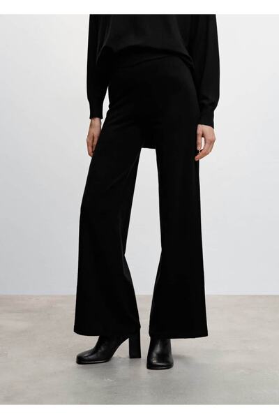 MANGO Woman Triko Wideleg Pantolon