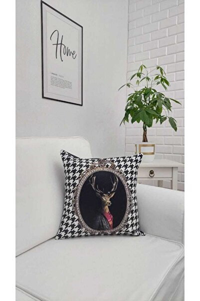 Kaz Ayağı Sevimli Hayvan Desenli Yastık Kırlent Kılıfı Pillow