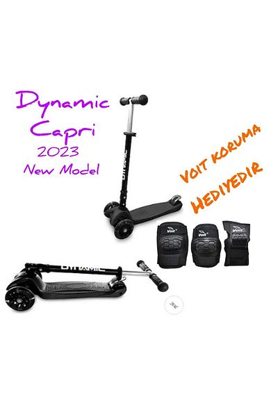 Dynamic Capri Foldable Scooter with Lighted Wheels + Voit Protection Set