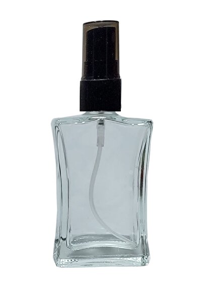 Paradise 1 Adet 50 ml Boş Parfüm Şişesi Siyah Renk Sprey Valfli