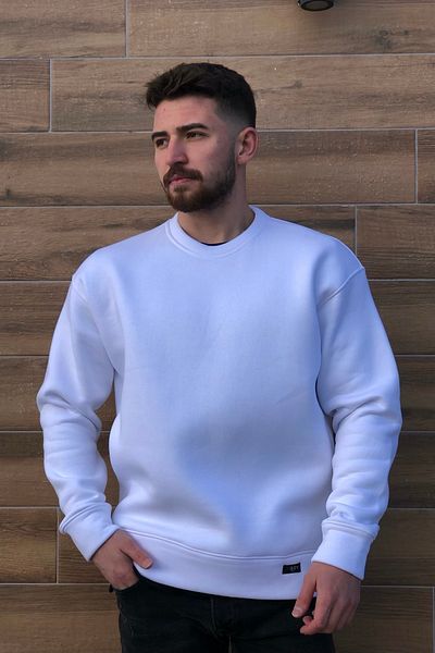 MBEY1989 Hanorac alb oversize - Unisex