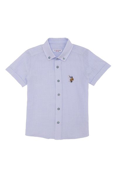 U.S. Polo Assn. Απλό Μπλε Αγόρι Πουκάμισο Elfykids023y