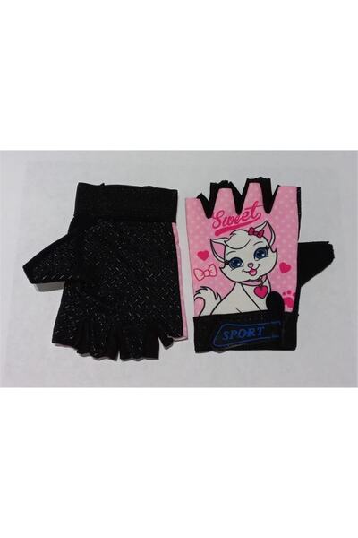 Tex Xbyc Hj-1509 Kız Çocuk Eldiveni - Kedi - Pembe Beyaz