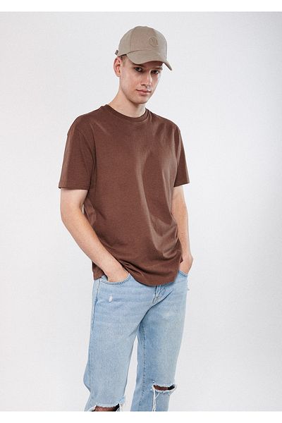 Mavi Καφέ Basic T-Shirt Loose Fit / Loosely Comfortable Cut 066249-70241