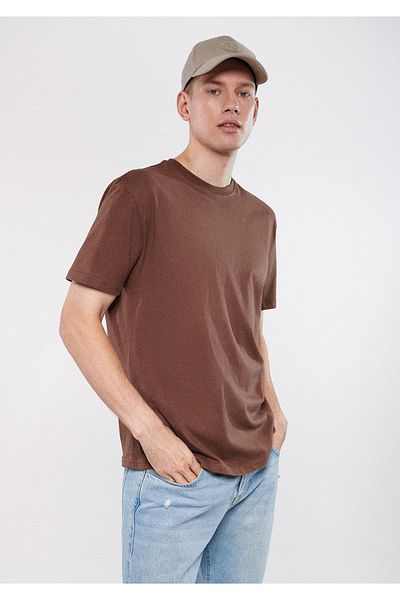 Mavi Καφέ Basic T-Shirt Loose Fit / Loosely Comfortable Cut 066249-70241