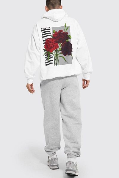 BSBSPOR Γκρι Oversize Φούτερ - Φαρδιά, ελαστική φόρμα στο κάτω μέρος