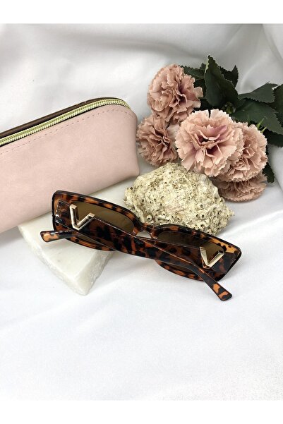 Di Caprio Kate Cat Eye Cornered Leopard Women's Sunglasses