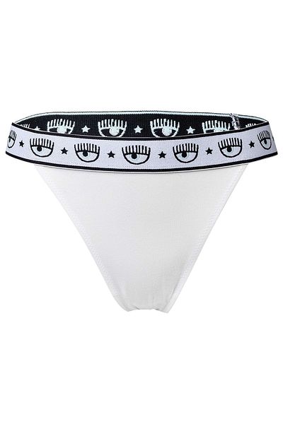 CHIARA FERRAGNI Damen String 2er Pack - Tanga, Cotton Stretch, Logobund, uni