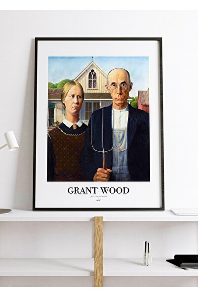 ARTHOUSECOLLECTIVE Poster Grant Wood - Gotic american - Poster fără încadrare...