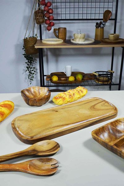 SepetçiBaba Acacia Long Presentation Board Small Size