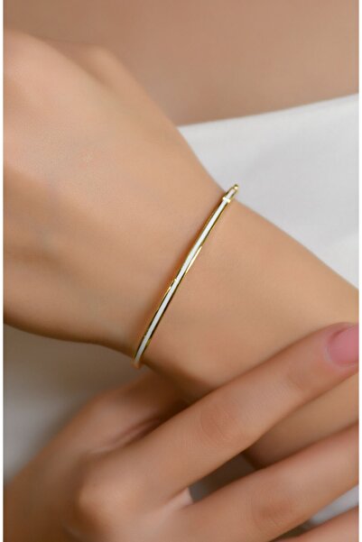 güneyler altın MİNELİ BEYAZ RENK KELEPÇE 14 AYAR A059753