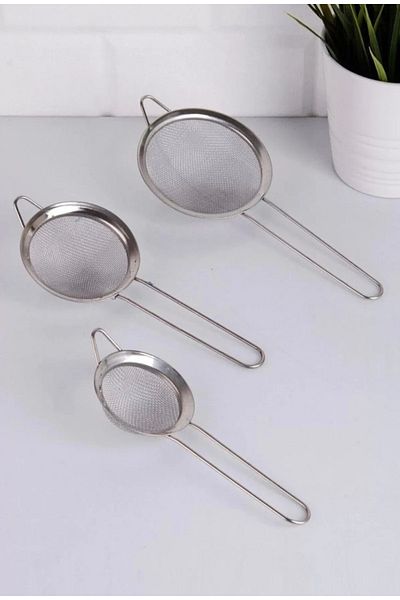 Hilamingo Home 3-Piece Stainless Steel Kitchen-Tea Strainer