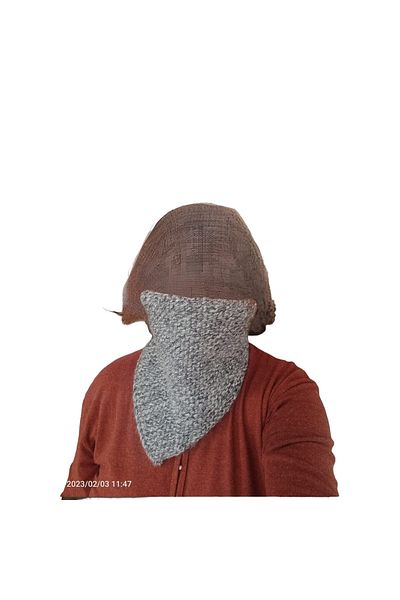 Meralin Elinden Hand Knitted Gray Neck Collar