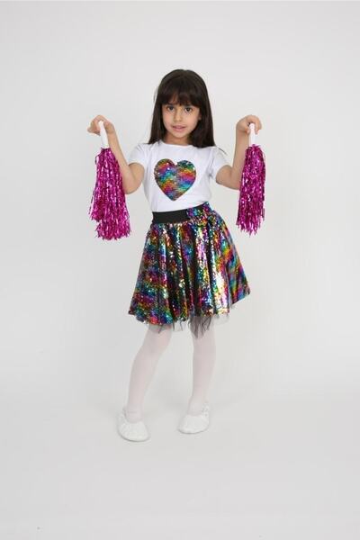 FATELLA Kız Çocuk 23 Nisan 29 Ekim 10 Kasım 19 Mayıs Gösteri Kıyafeti Desenli...