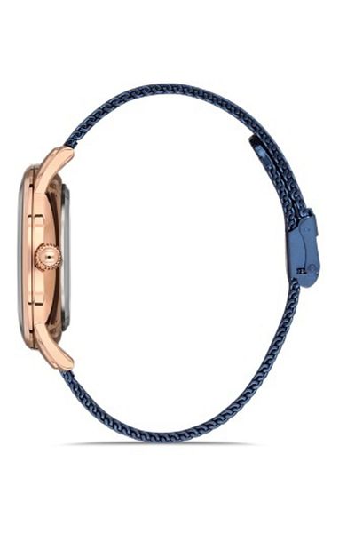 FERRO 43 Mm Dark Blue Wicker Cord Men's Wristwatch F11182c-t F11182c-t